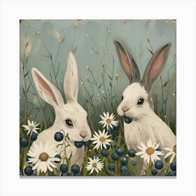 Bunnies Fairycore Painting 3 Canvas Print