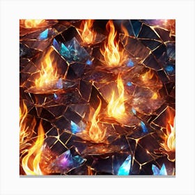 Fire And Crystals Canvas Print