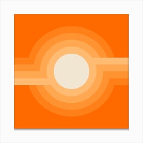 Moonspot Creamsicle Square Canvas Print
