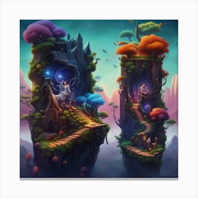 Two Fairytale Towers Canvas Print