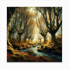 Dark Forest in Iceland Canvas Print
