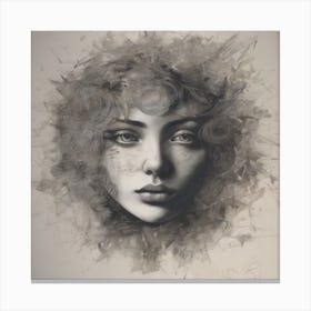 Woman'S Face  Canvas Print