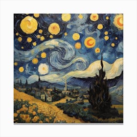 Van Gogh style, Starry sky 1 Canvas Print