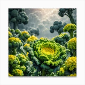 Florets Of Broccoli 13 Canvas Print