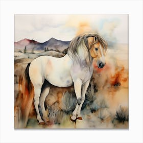 Horse In The Desert Canvas Print