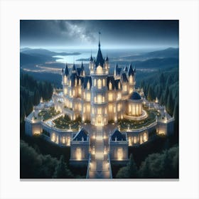 Castle At Night 5 Canvas Print