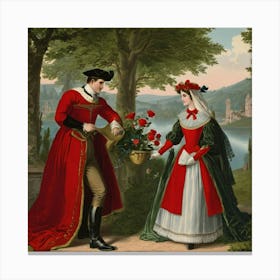 Couple Of Roses fsh Canvas Print