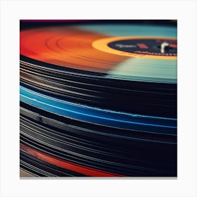 Stack Of Vinyl Records Canvas Print