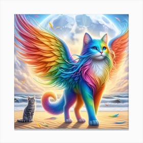 Rainbow Cat 1 Canvas Print