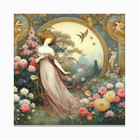 Lady In Pink Canvas Print