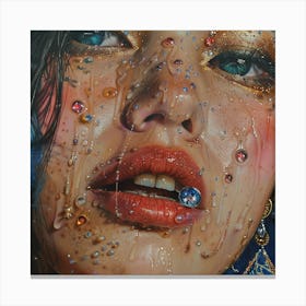 'The Girl With The Blue Eyes' Canvas Print