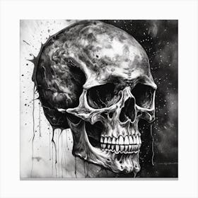 Skull Drawing Canvas Print