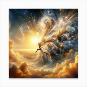 Fairy In The Clouds Canvas Print