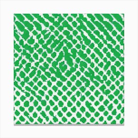 Green And White Pattern Canvas Print