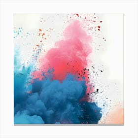 Color Explosion Colorful Smoke Holi Canvas Print