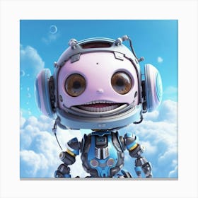 Robot In Space Canvas Print