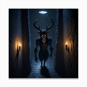 Leonardo Diffusion Interplay Of Lights Shadows A Creepy Evil 0 Canvas Print