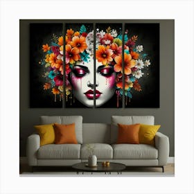 Flower Girl Canvas Wall Art Canvas Print