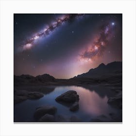 Milky Over A Lake 1 Canvas Print