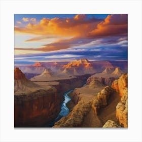 Grand Canyon At Sunset Canvas Print