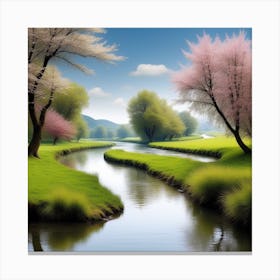 Cherry Blossoms In Spring Canvas Print