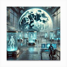 A Futuristic Science Fiction Depiction Of Scientis Canvas Print