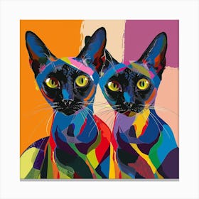 Kisha2849 Burmese Cats Colorful Picasso Style No Negative Space E986c00a 092d 4c15 A287 Be0b0052f9a8 Canvas Print