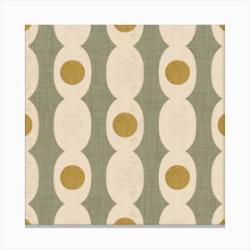 Retro Mod Geo Chain - Sage - Mid Century Modern Canvas Print