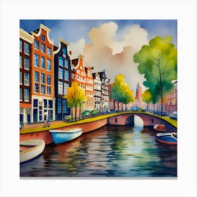 Amsterdam Canal Canvas Print