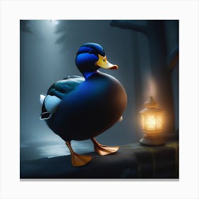 Duck In The Dark Canvas Print