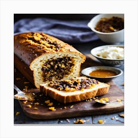 Bread With Raisins And Nuts Canvas Print