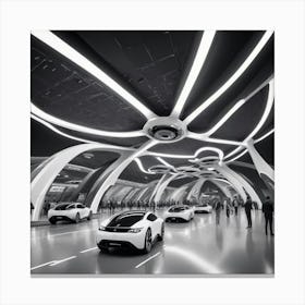 Futuristic Metro Station Canvas Print