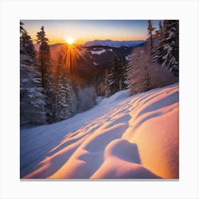 Sunset In The Mountains 11 Canvas Print