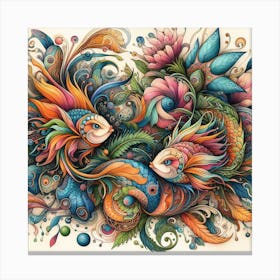 Colorful fish 3 Canvas Print