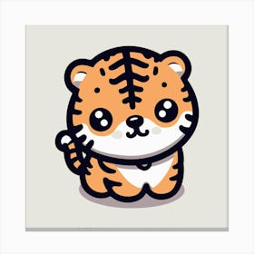 Cute Animal Tiger 3 Canvas Print
