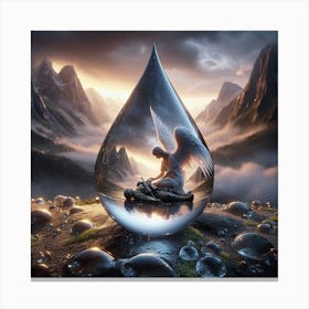 Angel In A Drop Of Water Canvas Print