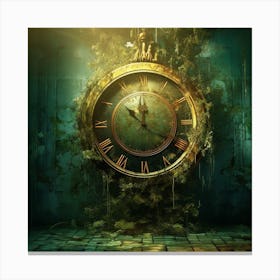 Clock In The Dark 1 Canvas Print