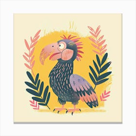 Charming Illustration Vulture 3 Canvas Print