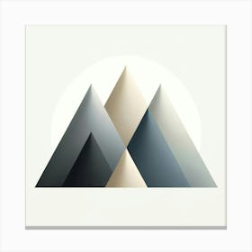 "Minimalist Peaks"   Abstract mountains rise in a play of light and shadow, their forms a study of simplicity and elegance. This minimalist piece, with its soothing neutral palette, captures the essence of stillness and the beauty of the ascent. It's an understated yet profound visual that complements any modern interior with its clean lines and calming presence. Canvas Print