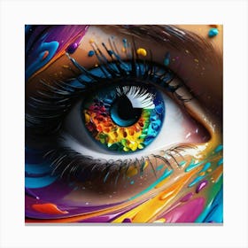 Colorful Eye 14 Canvas Print