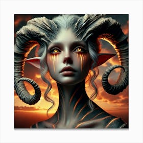 Demon Girl 14 Canvas Print