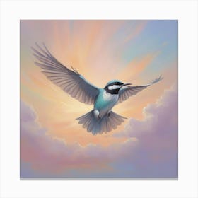 Bird In Flight Paintings Art Print Canvas Print