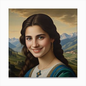 Girl With A Smile Canvas Print