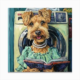 Laundry Airedale 8 Canvas Print