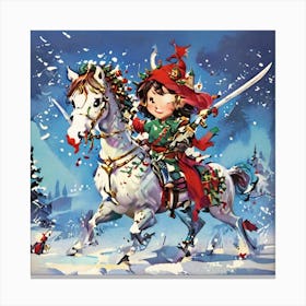 Elf On Horseback Canvas Print