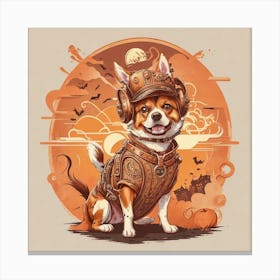 Steampunk Dog 4 Canvas Print