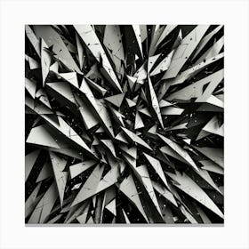 Black and White Abstract Art 182 Canvas Print