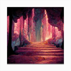 Pink cave Canvas Print