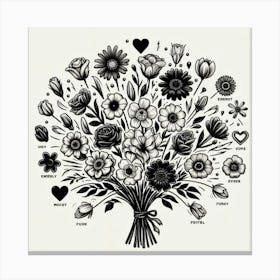 Bouquet Of Flowers Canvas Print