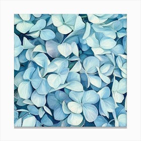 Blue Hydrangeas Art Canvas Print